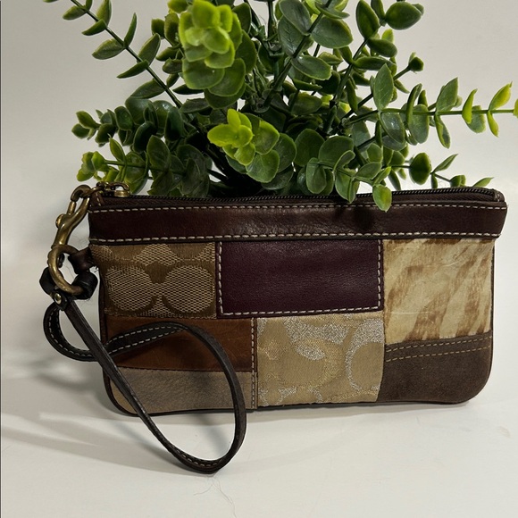 Coach Patchwork Leather Wristlet - Picture 9 of 11